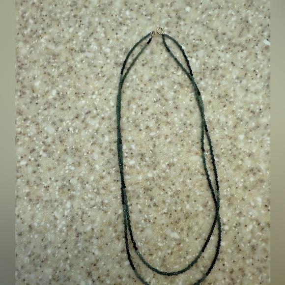 Green Multicolor Faceted Tourmaline Necklace 2 Strand 16” - Picture 6 of 7